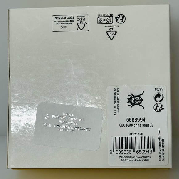 New In Box Authentic Swarovski SCS 2024 Beetle Crystal Metal Figurine #5668994 - Picture 16 of 16